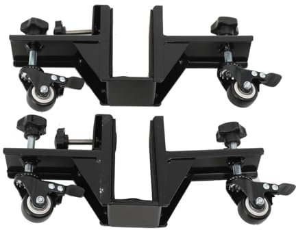 Lfhelper 2 Pcs Door Board Dolly Lifter, 1000 lbs Capacity Door Installation Kit, Heavy-Duty Adjustable Door Panel Transport Trolley with 360° Rotating Wheels, Non-Slip Mat for Smooth Door Handling