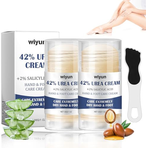 Laralily 2 Stück Urea Fusscreme Hydrating and Anti-Cracking Schrundensalbe Füße Fußpflegecreme Lindert Wird Verwendet Um Extreme Trockenheit Und Rissbildung Der Füße Zu Lindern mit 1 Foot-Datei.