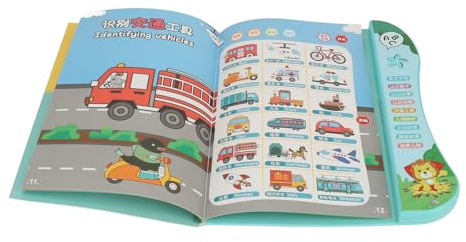 aqxreight Libro de Aprendizaje de Idiomas Interactivo para Niños - Dispositivo de Lectura Educativa en Inglés y Chino Bilingües con y Juegos