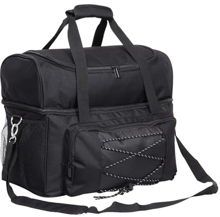 Sac de bowling en polyester, sac fourre-tout | Bandoulière rembourrée | double avec séparateur et porte-balles, Carry Bağ pour boules de bowling pour hommes, chaussures, ligue, tournoi