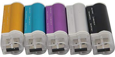 All-in-One Speicherkartenleser Cardreader kompatibel mit SD/Micro SD/M2/M2PRODUO USB Kartenlesergerät Multi Kartenleser Adapter Silber