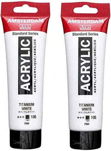 Royal Talens Amsterdam Peinture Acrylique 120 ML Blanc de Titane 2pcs