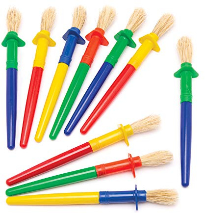 Baker Ross AW589 Chubby Non-Roll Paint Brushes (Pack of 12)