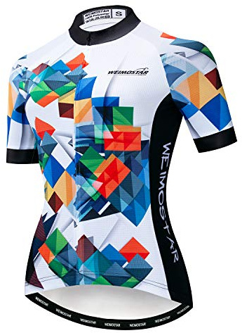 Hotlion Sommar andningsbar cykeltröja kvinnor mountainbike jersey snabbtorkande cykelskjorta kortärmad cykelkläder, Cf2243, L