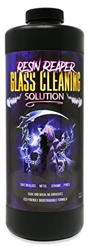 Resin Reaper Glass Cleaner 32 OZ | Pipe Cleaner | Safe on Glass, Metal, Ceramic, and Pyrex | 420 710 Friendly Cleaning | Soak and Wash - No Abrasives - Eco-Friendly, Biodegradable Formula
