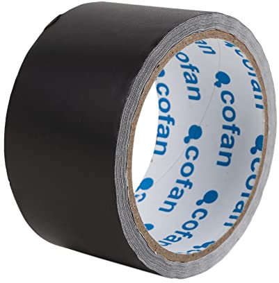 Cofan Cinta Adhesiva de Aluminio 30 Micras| Color Negro | Medida: 50 mm x 10 m