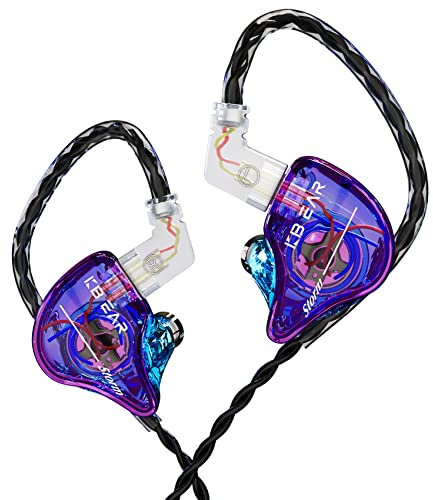 Keephifi IEM KBEAR Storm HiFi In Ear Monitor para Cantantes y Audiófilos - Auriculares con Cable Detachable OFC de 10 mm, Fuertes Magnéticos Dinámicos