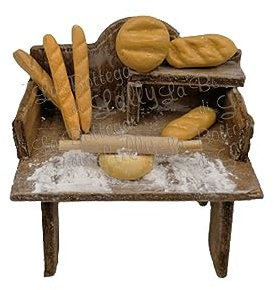 Banchetto pane per presepe- Accessori Per presepe