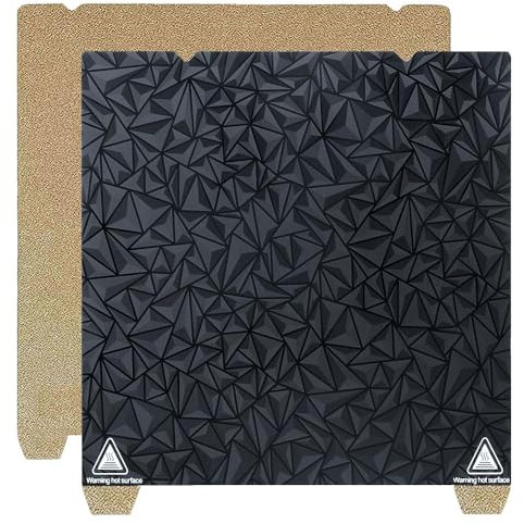 HysiPrui Impresora 3D, 235 x 235 mm, K1/K1C, superficie estructurada de doble cara, PEI y PEO, placa de construcción con alfombrilla para cama caliente para Creality Ender 3 S1/Ender 3 S1 Pro/Ender 3