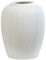 Olly & Rose Rhodes handgefertigte gemusterte weiße Keramik-Blumenvase – moderne Vase für Wohnzimmer, Eingangsbereich, Bücherregal usw. (25 cm)