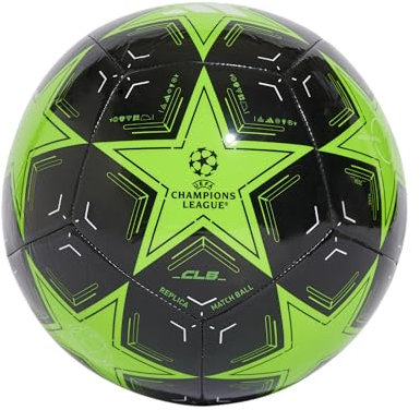 adidas Unisex-Adult UCL Club Soccer Ball, Solar Green/Black/White, 3