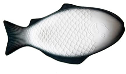 PRETYZOOM Plato De Pescado Creativo De Cerámica Bandeja Para Pescado Para Guardar Aperitivos Para Restaurantes Cenas Casa Oscuro