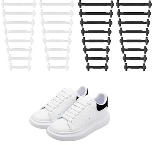 EHDWXVZM 2 uppsättningar silikonbutiker, no-backs tofsar, kreativa skotillbehör, sportskor lager., Vit, Einheitsgröße