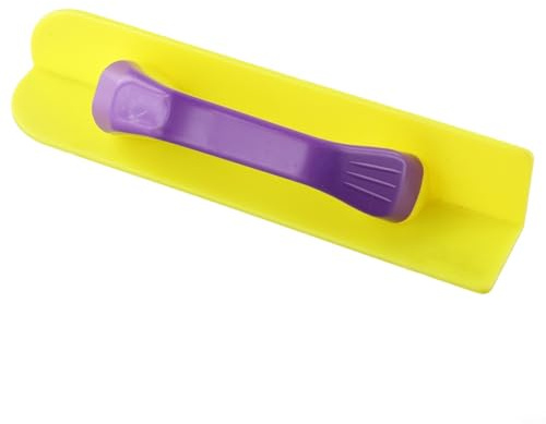 Paleta de esquina interior de plástico amarillo y morado para acabado de paneles de yeso y cemento, herramienta manual de 30 x 5,5 cm para proyectos de construcción de casas (ángulo interior)