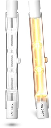 Bonlux Lampadina Alogena R7s 78mm 150W R7S Lineare a Doppia Estremità Tipo J Lamp 230V T3 J78 Alogena Bianco Caldo 2800K per Lavoro, Sicurezza, Illuminazione Paesaggistica (Confezione da 2)