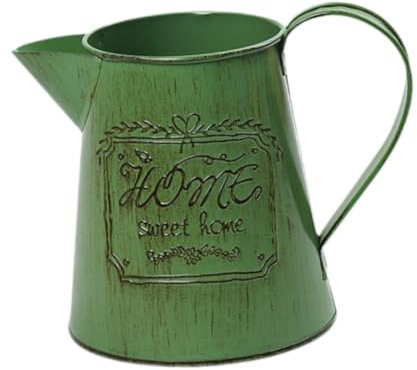 Aymzbd Maceta Maceta Ornamental Maceta de Estatua Figura de Hierro Recipiente Creativo para Plantas Adecuada para Oficina Hogar Regalo Decoración de Entrada, Copa Verde