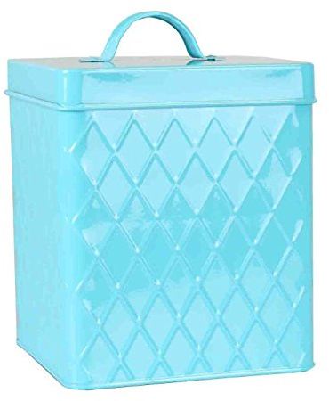 Home Basics Tin Canister/Container for Kitchen Tea, Coffee, Sugar, Cookies, Food, Flour, Baked Goods & Laundry Storage