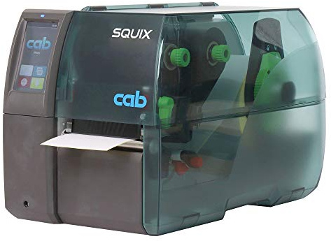 cab SQUIX 4 Stampanti con bordo a strappo - 600 DPI - Trasferimento termico - Larghezza di stampa massima 105,7 mm, LAN, USB, host USB, WLAN, seriale (RS-232) - 5977002