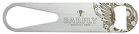 Barfly Bar Speed Opener, 7-Inch, Stainless, Black
