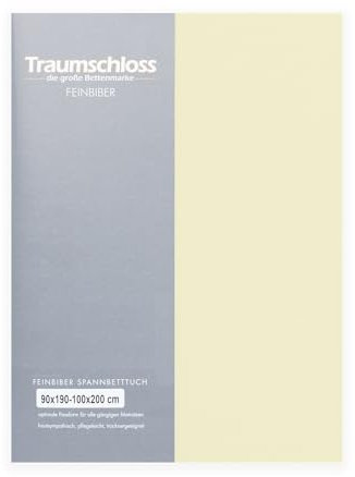 Traumschloss Spannbetttuch »Biber« 100% Baumwolle | Feinbiber-Ausführung für extra Wärme an kalten Tagen | Natur | 180-200x200cm