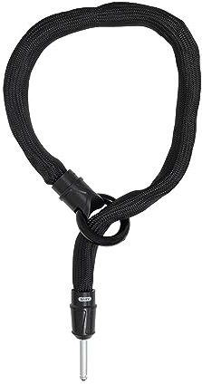 ABUS Rahmenschloss-Einsteckkette IvyTex Adaptor Chain 6KS - Fahrradschloss mit schmutz- und feuchtigkeitsabweisender Hülle - 6 mm starke Kette - Schwarz