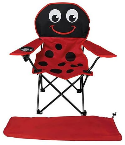 LINDER EXCLUSIV Kinder-Anglersessel mit Getränkehalter MC2504 Motivauswahl (rot (marienkäfer))