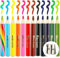 TinyGeeks Jumbo Stifte - NEU -12 kurze Dreiecks-Buntstifte für Kinder + Regenbogen-Bleistift + Anspitzer - Perfekt für Vorschule, Kleinkinder und Anfänger + Empfohlen von Lehrern & Experten