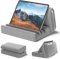 KDD Tablet Kissen Halter, Abnehmbare Tablet Halterung Bett Kissen für Schoß & Tisch, Tablet Kissenständer mit Tasche & Stifthalter für Ipad Pro 12.9 10.5 11 Air Mini, Galaxy Tab, Handy, E-Reader, Buch