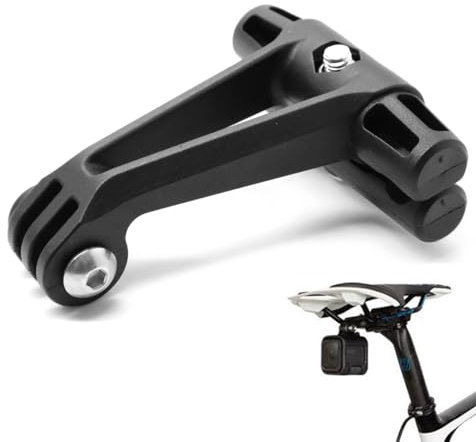 RALSPEC Bike Saddle Camera Mount for GoPro HERO OSMO Sjcam Action Cam Go Pro Bicycle Seat Rail Rear View Clamp Holder Bracket 11/10 / 9/8 / 7/6 / 5/4 / 3 Session