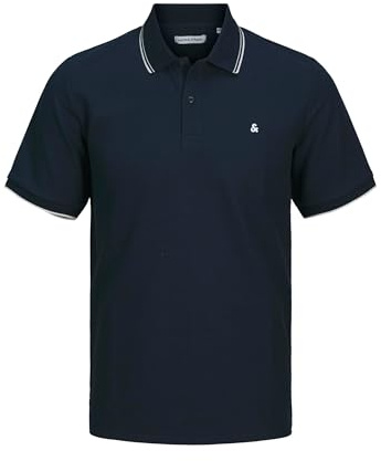 JACK&JONES PLUS JJEAUSTIN Polo SS NOOS PLS, Sky Captain/detalj: lek, 3XL