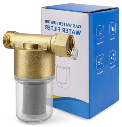 MYLERCT Filtro Acqua Rubinetto è Realizzato in Rame Fuso,1/2 Pollice Filtro Acqua Potabile,Dotato di Filtro da 40 microns Utilizzato per le Uscite Dell'acqua di Docce Rubinetti Lavatrici Scaldabagni