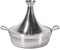 BESTXH Pot à Tajine Marocain, AntiadhéSif Marmite Marocaine avec 2 PoignéEs, Grande CuisinièRe Marocaine, Pot à Tajine Fait à La Main avec Couvercle en Forme De CôNe, pour HôTel,Argent,32cm