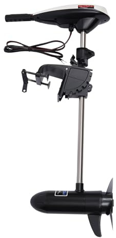 45 lbs Outboard Motor Thrust 12V Electric Fishing Boat Engine with 3 leaves, Rear Board Mount Outboard Motor for Small Watercraft, Dinghies and Inflatable Boats