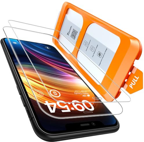 TOCOL 2 Pack for iPhone 11/iPhone XR Screen Protector 6.1-Inch, Instant Installation, 16FT Military Grade Shatterproof, Tempered Glass, Case Friendly, HD Clear Coverage Protection