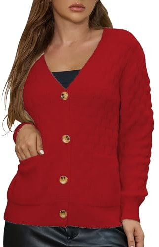Tunica Roja Ofertas Desires Mujer Cardigan Chaqueta Mujer Dorada De Punto Cardigan Largo Beige Blazer Invierno Mujer Corto Chaqueta Mujer Punto Larga Manga Ranglan Ofertas
