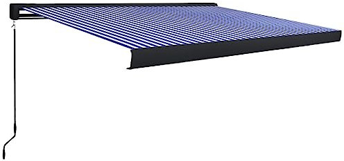 Manuell kassettmarkis 400 x 300 cm – pulverlackerad aluminium och PU-belagt tyg – perfekt för terrass och trädgård