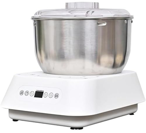 Macchina per la pasta in acciaio inossidabile elettrica, Macchina per impastare automatica con termostato, Contatore intelligente, Funzione di lievitazione, Per il pane, la pizza e la cucina casalinga