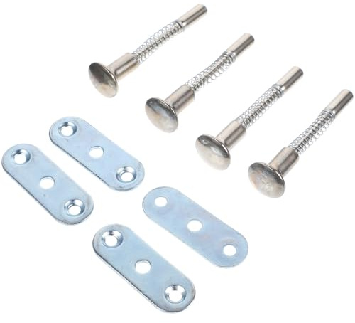 Alipis Lot de 4 Loquets à Ressort en Fer Petit Format 6X60 MM pour Berceau et Moustiquaire Goupilles de Piston Métalliques pour Remplacement Kit de Réparation Quincaillerie Portes et