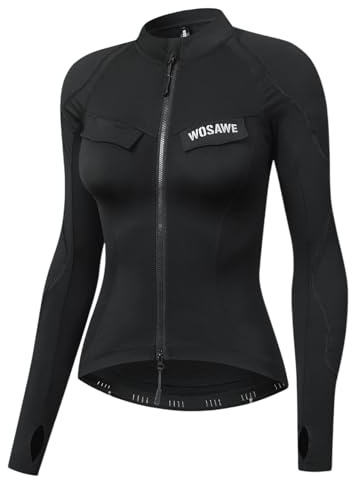 WOSAWE Chaqueta de moto para mujer, ajustada, con equipo de protección CE Armour