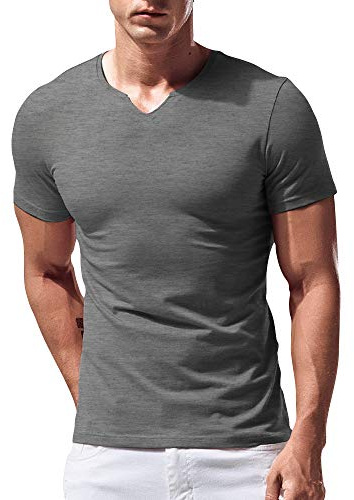Herr Slim Fit Långärmad Henley T-shirt Vardaglig V-ringad Undertröjor Bomull
