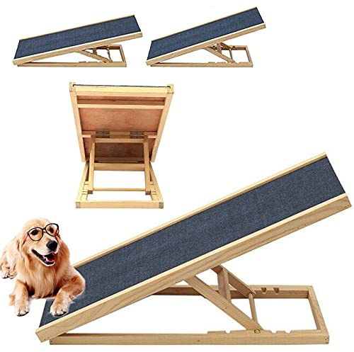 Rampe pour chien - Pliable - Charge maximale : 90 kg - Aide à l'entrée - Escalier pour animaux domestiques - Antidérapant (70 x 36 cm)