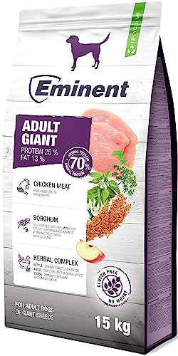 Eminent Hundfoder för stora hundar – Adult Giant High Premium, glutenfritt torrfoder med extra stora kroketter och 70 % animaliskt protein