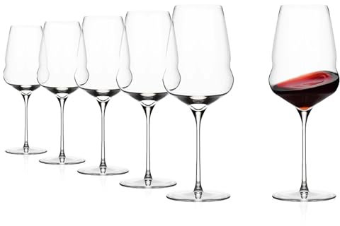 Stölzle Lausitz Rotweingläser Cocoon 6er-Set 610ml – Hochwertige Weingläser ideal für Rotwein – Extravaganter Rotweinkelch aus Kristallglas für maximale Aromaentfaltung – Spülmaschinengeeignet