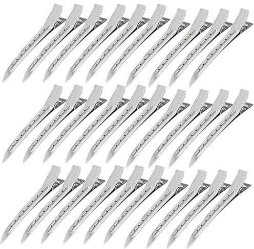 50 Pezzi Becchi D'oca per Capelli 9 cm Metallo Becchi per Capelli Argentato Fermagli per Capelli Donna Mollette per Capelli Styling per Salone o Centro o Casa