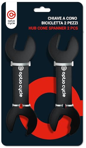 Optio Cycle Bike Cone Wrench - Konnycklar 2 Stycken | Cone Cykelnycklar | Platta Cykelnycklar | Navnyckel | Cykelstyrnyckel | Hjulnavskonnyckel | Cone Keys Hubs