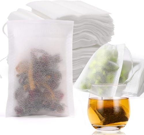 Lot de 600 Sachets à Thé Jetables avec Cordon de Serrage, Sachets de Thé pour Thé en vrac 7×9 cm, Sachet de Thé Réutilisable, pour Thé En Vrac, Café, Thé de Fleurs, Herbes, Epices, Lavande