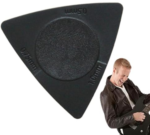 Púas de guitarra antideslizantes – Púas de bajo triangulares a prueba de guitarra, agarre fino de grosor, agarre de triangular, púa de bajo para sudor, púas triangulares de guitarra acústica