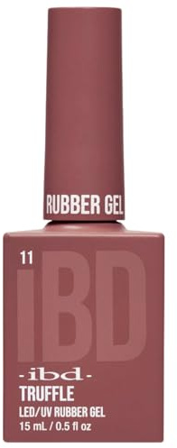 IBD Rubber Gel - Truffle - 15 ml - Made in USA - Premium Nail Polish for Durable Manicure and Smooth Nails - LED/UV Varnish