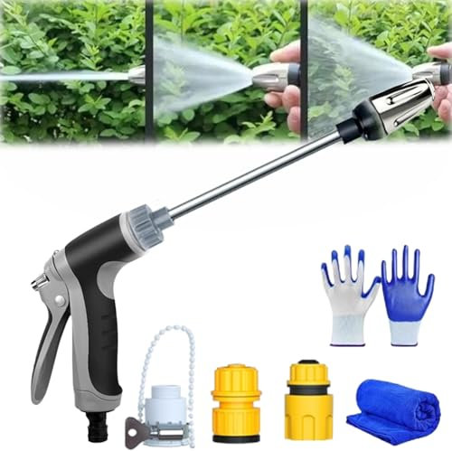 Qinux WaterBlitz hochdruckreiniger Water Blitz, hochdruckreiniger Pistole, hochdruckdüse für gartenschlauch, Mit 360° Drehung Für DREI Sprühmodi, Ausgestattet Mit Metallgelenken, Für Schläuche (A)