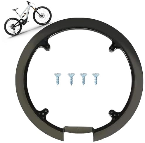 Zerquell Fahrrad Ketten Radabdeckung, Schutzfolie Für 42t Und 44t Ketten, Kunststoff Kettenrad Abdeckung, Schutzplatte für Mountainbikes, Kettenschutzring Crankset (Schwarz)